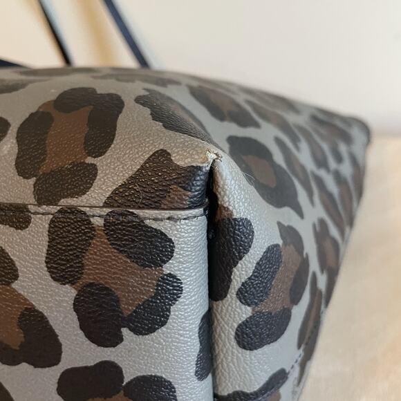 Coach Black and Brown Leopard Print Tote - Picture 8 of 16
